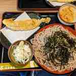 味奈登庵 関内南口店 - ざる450円+そば大盛120円+穴子天180円+揚げ玉無料