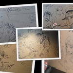 肉山 - 壁面のイラストとサイン