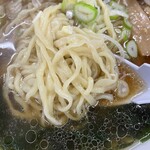 会津喜多方らーめん - らーめんの麺アップ