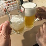 もつ焼き ウッチャン 新宿思い出横丁 - 乾杯です〜！