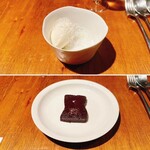 ドンブラボー - 2-1. ベルベーヌの香りを移したミルクジェラート  2-2. 薪窯で薫香をつけたガトーショコラ