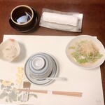 梅の花 - 梅の花ランチ（小鉢、茶わん蒸し、豆腐サラダ）
