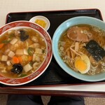 珍味 - 中華丼ラーメン1,000円