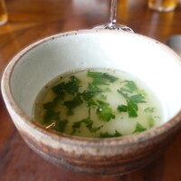 韓国料理 先斗町 李南河　 - 春菊のお粥