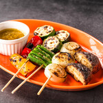 Grilled vegetables with bagna cauda sauce