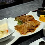 ほびーい喫茶店 - しょうが焼きセット 750円(税込)。