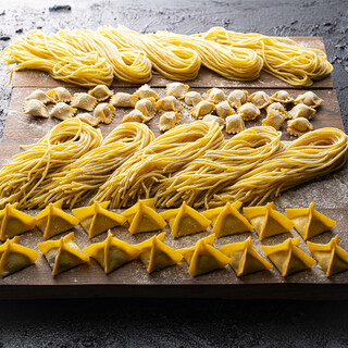 All pasta is homemade with a focus on texture