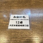 Hamayaki Kaisen Izakaya Daishousuisan - 【2024.4.16(火)】お会計札