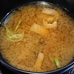 KAZUNA - 一和 ＠茅場町 ランチ定食に付く出汁が効いた揚げの味噌汁