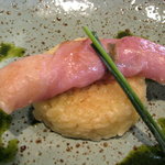 月見里 - リゾット・海老生ハムロール添え