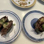 清次郎 - ホタルイカ酢味噌と蒸しホタルイカと沖漬け