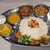 スパイスアンドカレー黄金の風 - 料理写真:骨付きラムニハリ x 揚げ枝豆とポークの粗挽きキーマ