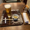 室町砂場 - 生ビール、お通し