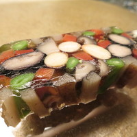 六雁 - 祝い豆の煮こごり　黒豆