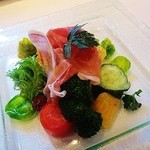 RISTORANTE LAGO - 滋賀野菜のインサラータ、生ハム添え