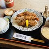 とんかつ播 - ドデカエビフライ定食 1,650円(コーヒー付き)