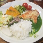 キッチン ブルー グローブ - 再びワンプレート