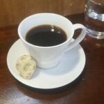 キッチン ブルー グローブ - ホットコーヒーのアップ