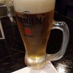 相州鳥ぎん - プレミアムモルツで喉を洗浄。