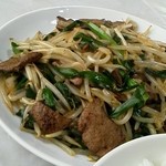 中華料理紅蘭 - ニラレバ炒め定食　ニラレバ炒めアップ