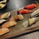金寿司 - 小肌、カンパチ、鯵、カツオ