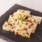 Cheese terrine with lots of dried fruit