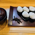 めいふつ天むすの千寿 - 天むす一人前＋味噌汁（ミツバ）