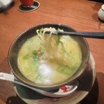 和座わざ - 鶏スープ+ミニラーメン