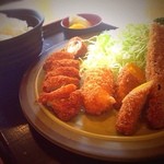 Katsukiyuu - 豚の重ね揚定食。
