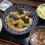 一圓 - 豚肉ときくらげとたまごの炒め物定食