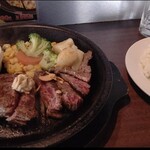 いきなりステーキ - ブレードミート200gとランチセットのライス大盛