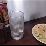 いきなりステーキ - 黒烏龍茶が50円(クーポン利用)､Lサラダ､Lスープ