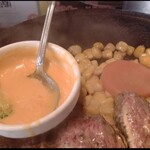 いきなりステーキ - 付け合わせをチーズフォンデュに！(^-^ゞ
