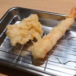 Tempura Hirao - 『鶏もも&えび』