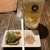 YAKITORI BAR GO - 料理写真:ビールとお通し