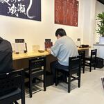 Unagi No Naruse - お店は壁際がカウンター席で後はテーブル席と言うシンプルな造りになってました。
                       