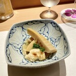 鮨・和 のぎ - ⑥若筍と鯛の白子焼き