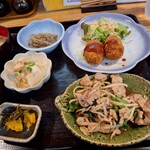 酒房　三日月食堂 - おすすめ定食ご飯大盛り