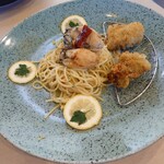 Pasta クオーレ - 【岡山県日生産】大粒牡蠣のレモンペペロンチーノ