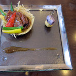 モダンチャイニーズkita - 宮崎牛ロースの黒ゴマソース