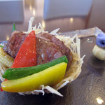 モダンチャイニーズkita - 宮崎牛ロースの黒ゴマソース