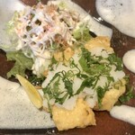 旬魚旬彩うおまん - 〜柚子おろしポン酢・大葉がけ鶏天〜♪