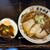 煮干結社 - 料理写真:【朝ラー】かけラーメン＋ミニカレー＋目玉焼き　1000円