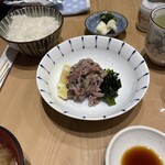 新宿割烹 中嶋 - やっと食べられたお刺身（定食で¥990）