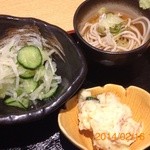 Shimotsukeno Toridokoro Tamuraya Honten - 酢の物、おそば、ポテトサラダ