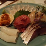 らんたん亭 - お刺身盛り合わせ。