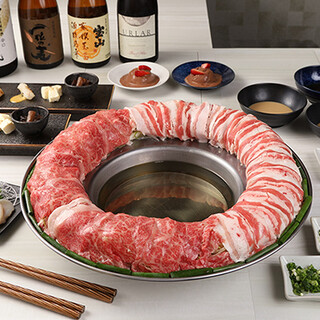 A full course menu including our recommended "cooked meat shabu shabu"