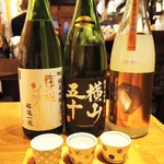 焼鶏だんな - 日本酒飲み比べセット