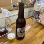 亀戸餃子 - アサヒ スーパードライ 瓶ビール（大）