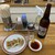 亀戸餃子 - その他写真:餃子とアサヒ スーパードライ 瓶ビール（大）